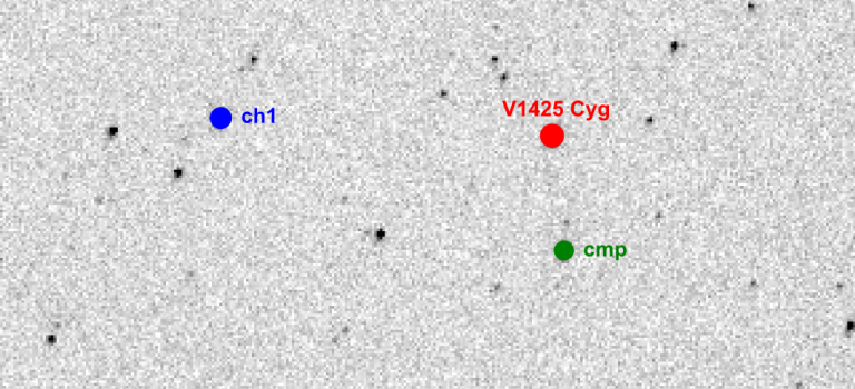 Přehled CCD a vizuálních pozorování – Květen 2012 Poloha supernovy 2012cg. Autor: Martin Lehký