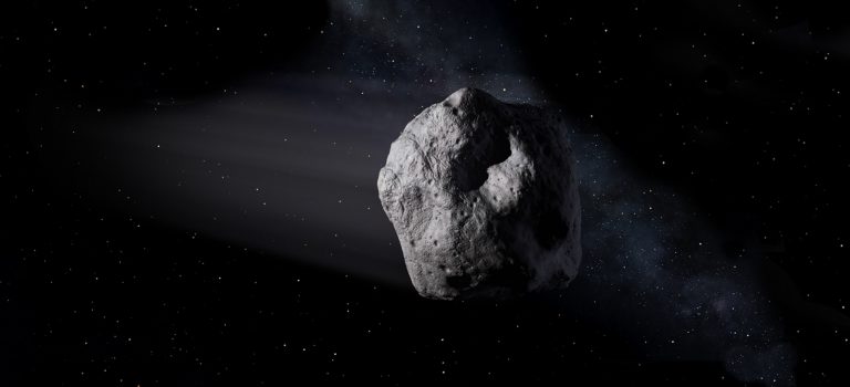 Asteroid. Ilustrace: NASA.